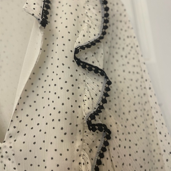 Zara Woman’s White/Black Polka Dot Tiered Mini Dress Small 
Preloved No Flaws - Picture 8 of 9